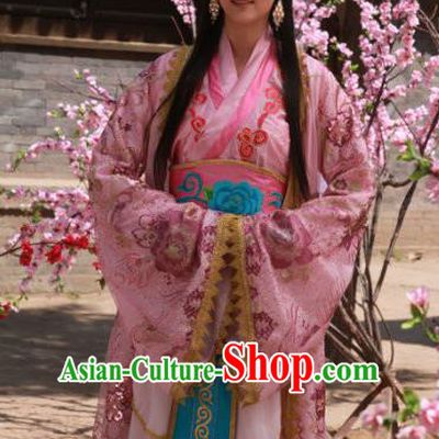 Chinese Ancient Ming Dynasty Princess Embroidered Traditional Dress Replica Costume for Women