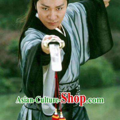 Ancient Chinese Song Dynasty Swordsman Crown Prince Replica Costume for Men