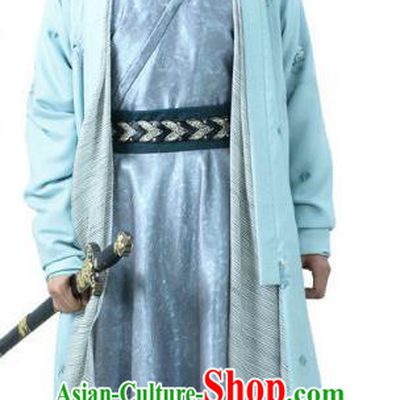 Ancient Chinese Song Dynasty Swordsman Embroidered Replica Costume for Men
