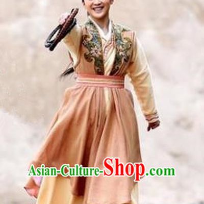 Ancient Chinese Song Dynasty Swordswoman Dress Generals Replica Costume for Women