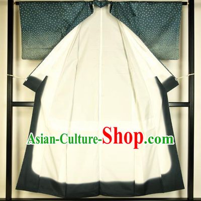 Japanese Ancient Mikado Kimono Costume Atrovirens Yukata Robe Traditional Wafuku Hakama Haori for Men