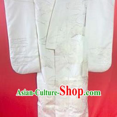 Japan Ancient Shiromuku Furisode Kimonos Traditional Palace Lady Yukata Dress Formal Costume for Women