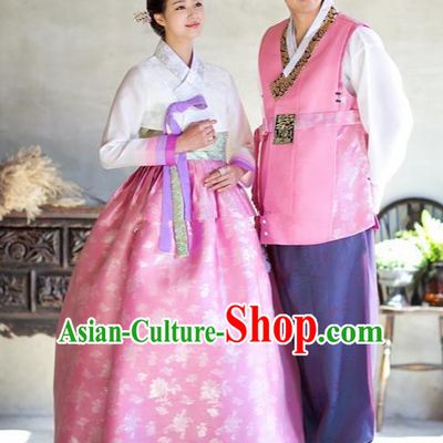 Korean Traditional Wedding Costumes Ancient Korean Palace Bride and Bridegroom Hanbok Complete Set