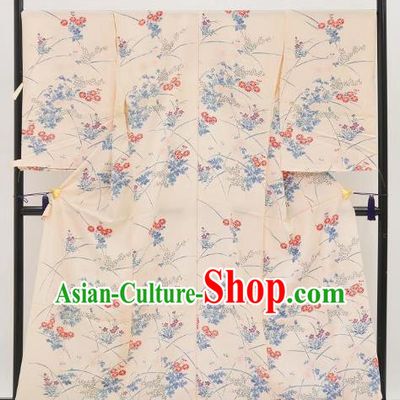 Japan Ancient White Furisode Kimonos Traditional Palace Yukata Dress Formal Costume for Women
