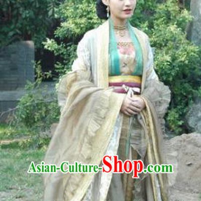 Chinese Song Dynasty Imperial Consort Dress Ancient Palace Lady Hanfu Replica Costume and Headpiece Complete Set for Women