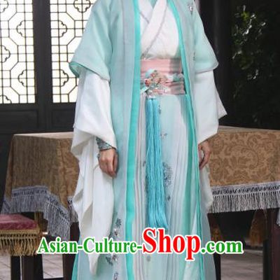 Chinese Song Dynasty Princess Green Dress Ancient Palace Lady Hanfu Replica Costume for Women