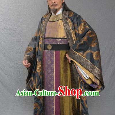 Chinese Song Dynasty Minister Yang Cishan Clothing Ancient Chancellor Replica Costume for Men
