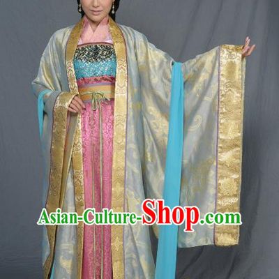 Chinese Song Dynasty Queen Embroidered Mullet Dress Ancient Empress of Zhao Yun Replica Costume for Women