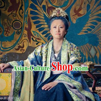 Chinese Song Dynasty Empress Dowager Du Embroidered Dress Ancient Palace Lady Replica Costume for Women