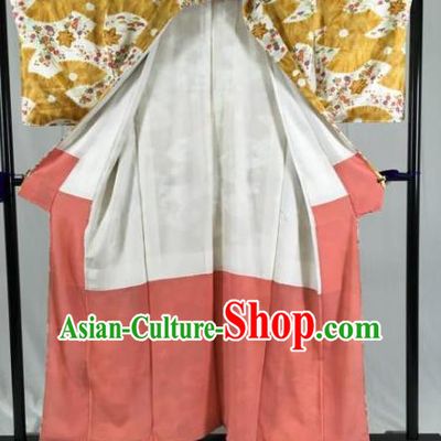 Japan Ancient Geisha Furisode Kimonos Traditional Palace Yukata Dress Formal Costume for Women