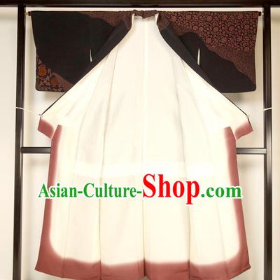 Japanese National Costume Kimonos Male Black Kimono Ancient Hakama Yukata Robe for Men