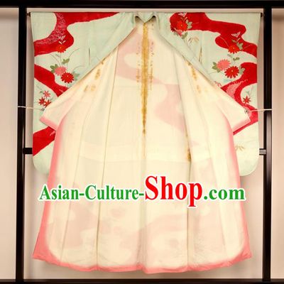Japan Traditional Palace Kimono Formal Costume Geisha Furisode Kimonos Ancient Yukata Dress for Women
