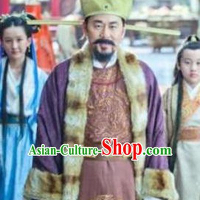 Chinese Song Dynasty Emperor Zhao Kuangyin Embroidered Clothing Ancient Imperator Replica Costume for Men