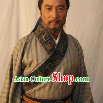 Chinese Song Dynasty Politician Sun Xun Clothing Ancient Litterateur Replica Costume for Men