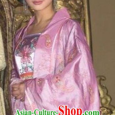 Chinese Ancient Southern Tang Dynasty Imperial Consort of Li Yu Embroidered Replica Costume for Women