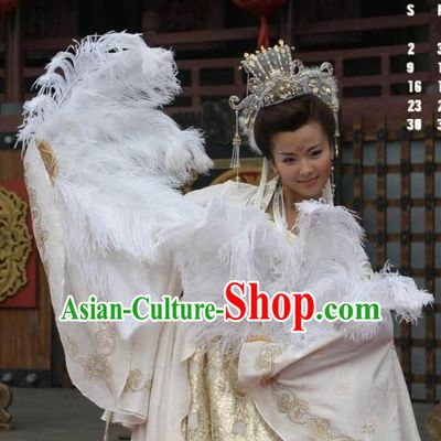 Chinese Ancient Imperial Consort of Li Yu Lady Huarui Embroidered Replica Costume for Women