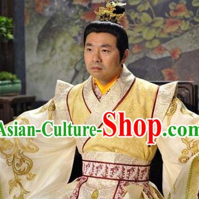 Chinese Song Dynasty Emperor Clothing Ancient Imperator Embroidered Replica Costume for Men