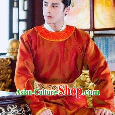 Chinese Song Dynasty Emperor Renzong Zhao Zhen Clothing for Men