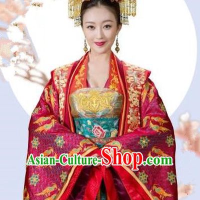 Chinese Song Dynasty Empress of Zhao Zhen Embroidered Dress Ancient Queen Replica Costume for Women
