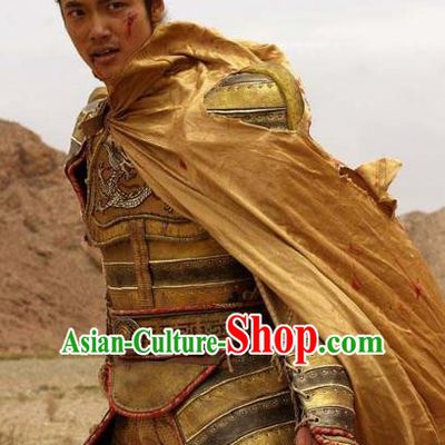 Ancient Chinese Song Dynasty General Luo Zan Replica Costume Helmet and Armour for Men