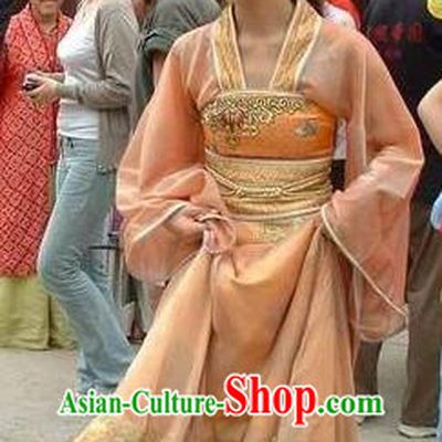 Chinese Ancient Song Dynasty Khotan Kingdom Princess Embroidered Dress Replica Costume for Women
