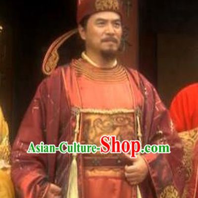 Ancient Chinese Song Dynasty Dunhuang Khrom Cao Shunde Replica Costume for Men