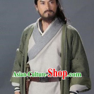 Chinese Ancient Novel Water Margin Character Costume Song Dynasty Mount Liang Castellan Chao Gai Replica Costume