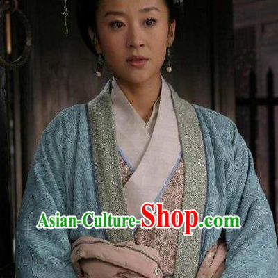 Chinese Ancient Song Dynasty Young Lady Embroidered Replica Costume for Women