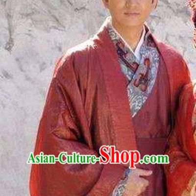 Chinese Ancient Song Dynasty Litterateur Poet Huang Tingjian Replica Costume for Men