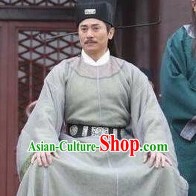 Chinese Ancient Song Dynasty Politician Litterateur Su Zhe Replica Costume for Men
