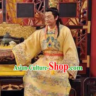 Chinese Ancient Song Dynasty Ren Emperor Zhao Zhen Replica Costume for Men
