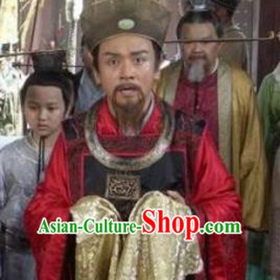 Chinese Ancient Song Dynasty Prime Minister Ding Wei Replica Costume for Men