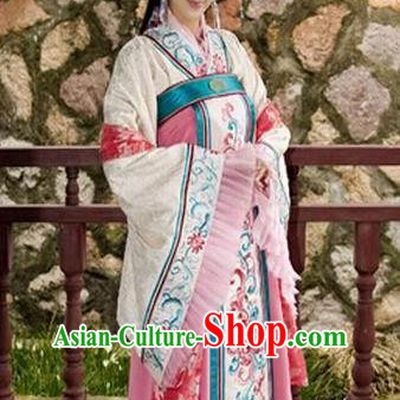 Chinese Ancient Song Dynasty Palace Princess Embroidered Replica Costume for Women