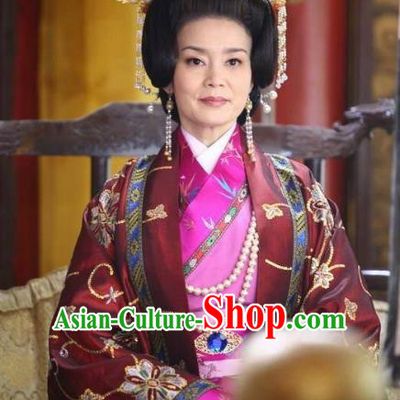 Chinese Ancient Song Dynasty Palace Empress Dowager Embroidered Replica Costume for Women