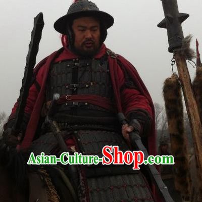 Ancient Chinese Southern Song Dynasty General Niu Gao Replica Costume Helmet and Armour for Men