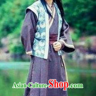Chinese Ancient Song Dynasty Swordsman Scholar Replica Costume for Men