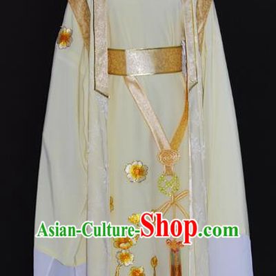 China Traditional Beijing Opera Niche Yellow Robe Chinese Peking Opera Scholar Costume