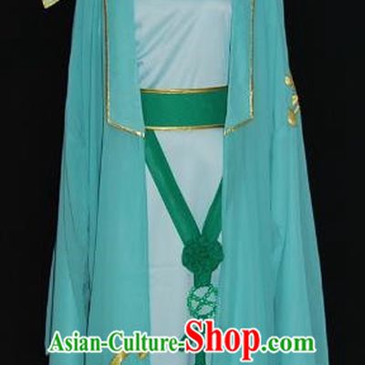 China Traditional Beijing Opera Niche Green Robe Chinese Peking Opera Scholar Costume