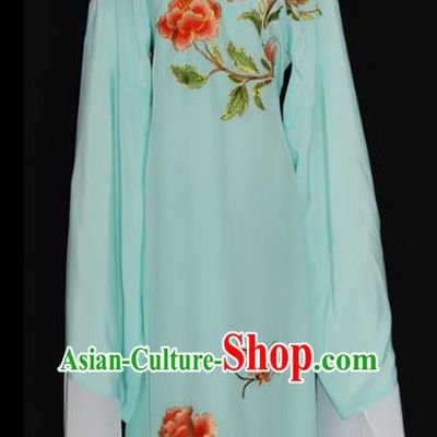 China Traditional Beijing Opera Niche Embroidered Green Robe Chinese Peking Opera Scholar Costume