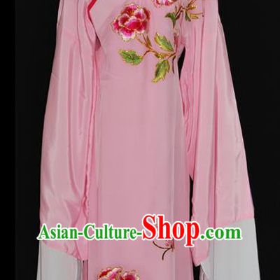 China Traditional Beijing Opera Niche Embroidered Pink Robe Chinese Peking Opera Scholar Costume