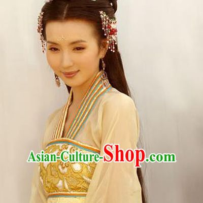 Chinese Ancient Khotan Kingdom Princess Dress Embroidered Replica Costume for Women