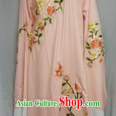 China Traditional Beijing Opera Scholar Orange Costume Chinese Peking Opera Niche Embroidered Peony Robe for Adults