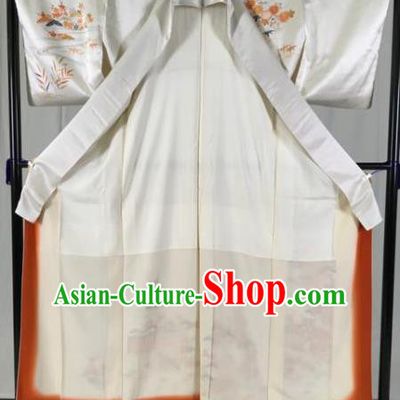 Japanese National Costume Silk Kimono Ancient Palace Wafuku Hakama Yukata Robe Clothing for Men