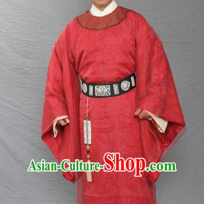 Ancient Chinese Song Dynasty Crown Prince Grand Preceptor Yu Jing Replica Costume for Men