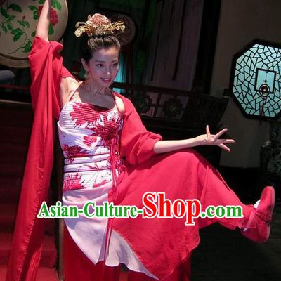 Chinese Traditional Song Dynasty Courtesan Dance Dress Geisha Replica Costume for Women