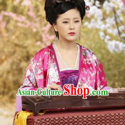 Chinese Traditional Tang Dynasty Palace Lady Dress Courtesan Replica Costume for Women