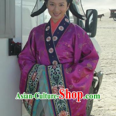 Chinese Traditional Tang Dynasty Palace Princess Dress Embroidered Replica Costume for Women