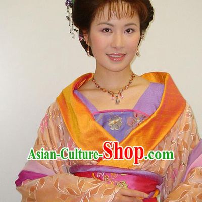 Chinese Traditional Tang Dynasty Novel Romance of the West Chamber Cui Yingying Dress Replica Costume for Women