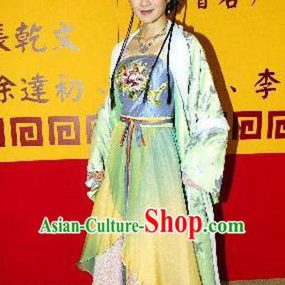 Chinese Traditional Tang Dynasty Novel Romance of the West Chamber Nobility Lady Cui Yingying Dress Replica Costume for Women