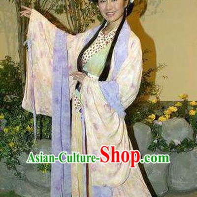 Chinese Traditional Tang Dynasty Novel Romance of the West Chamber Nobility Lady Cui Yingying Replica Costume for Women